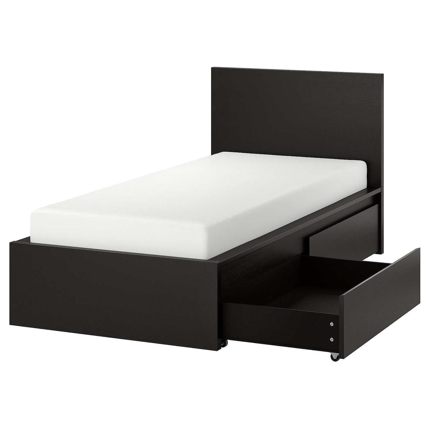 MAILY (Black) Drawers Storage Bed - Single Size (90 & 100 & 120cm)