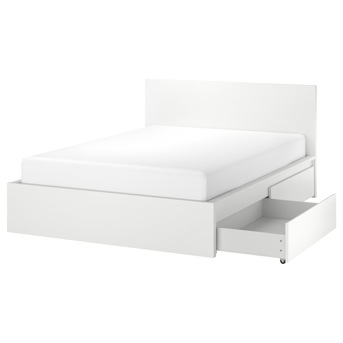 MAILY (White) Drawers Storage Bed - Double Size (140 & 150cm)