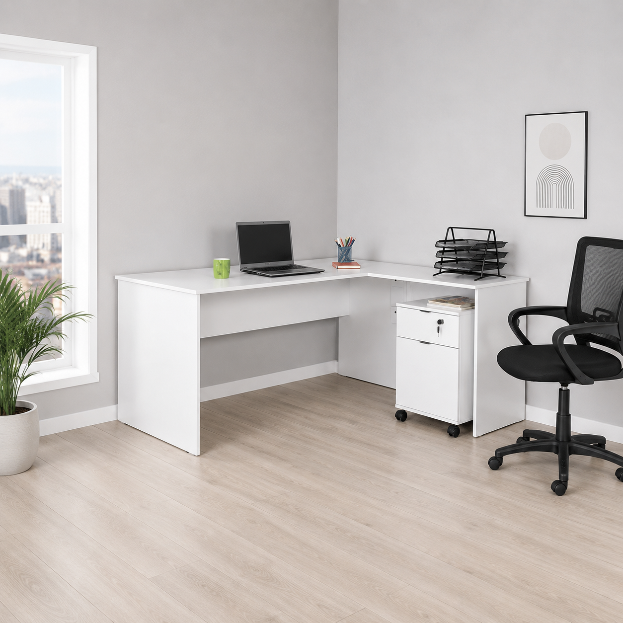 Optima Corner Desk, 160x140x75 cm