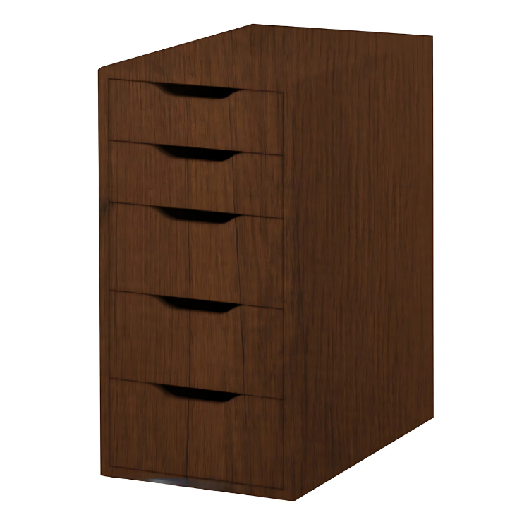 وحدة درج باللون البني - 37 سم × 40 سم × 75 سم.