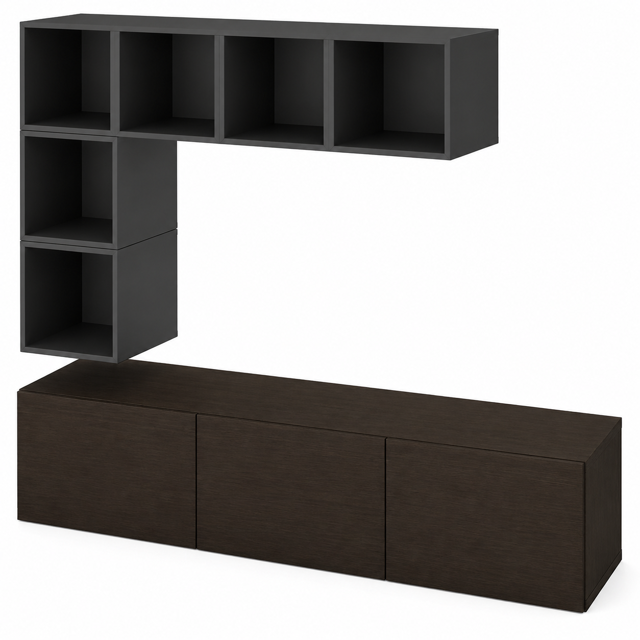 Delta TV/Emmett Display Cube Combination, 180x42x185 cm