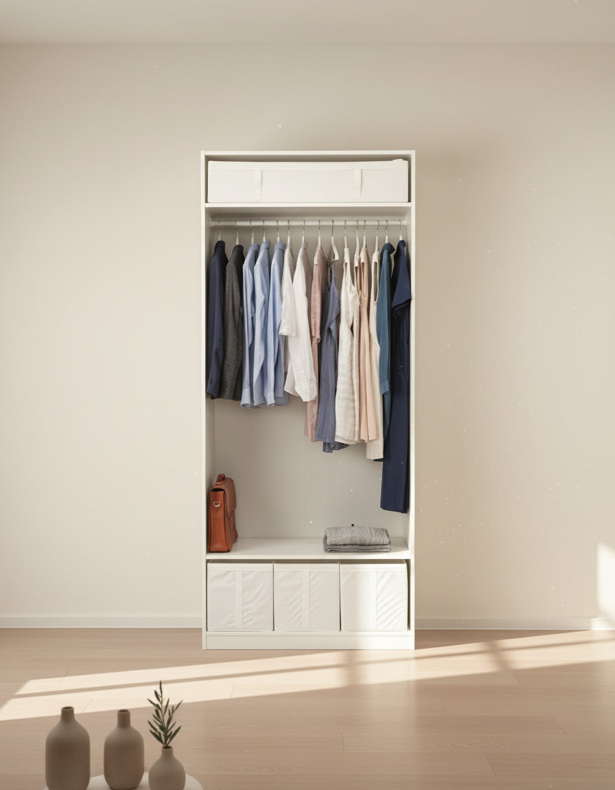 MaxH White Wardrobe – 100x58x240cm.