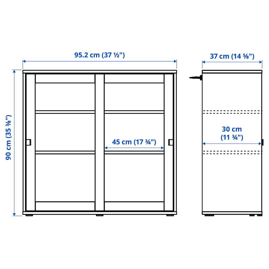 Vihaltra Slide Cabinate - 95x37x90cm.