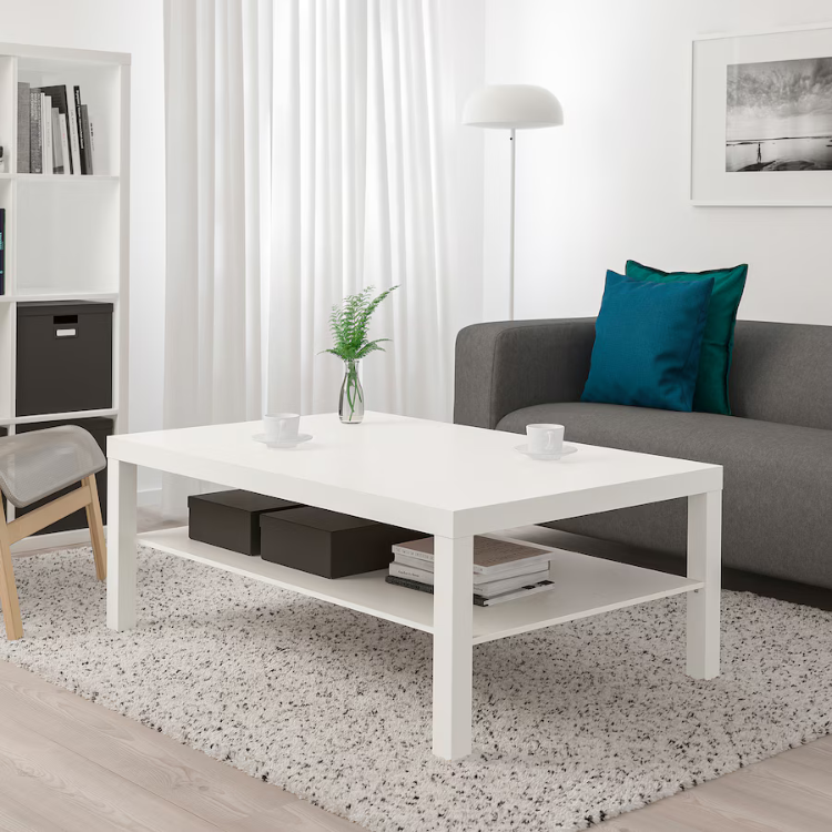 LUCK Coffee Table white 78 x 118 x 45 cm
