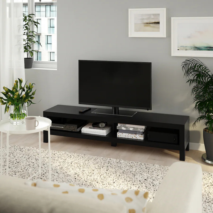 LUCK – Black TV Unit 160×35×45 cm