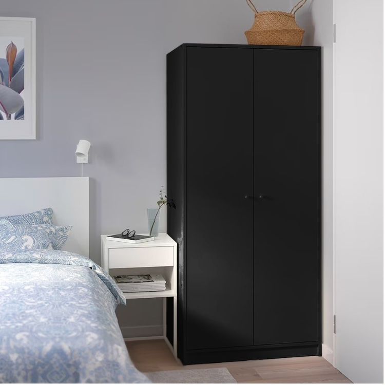 Max Black Wardrobe – 80x40x176cm