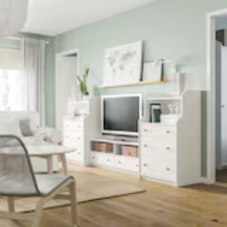 HAUGA White TV set - 277x46x116 cm