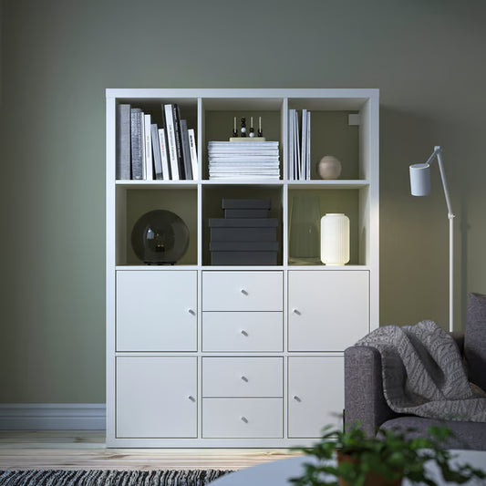 Kseries Shelving unit with 6 Storage, 112x39x147cm