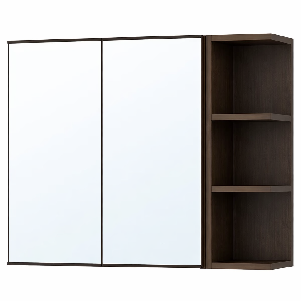 Lili Bathroom Shelve Unit Mirror door with side shelves – 80×20×60 cm