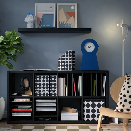 Kseries shelving unit with 4 insert shelf unit, 147x39x77cm