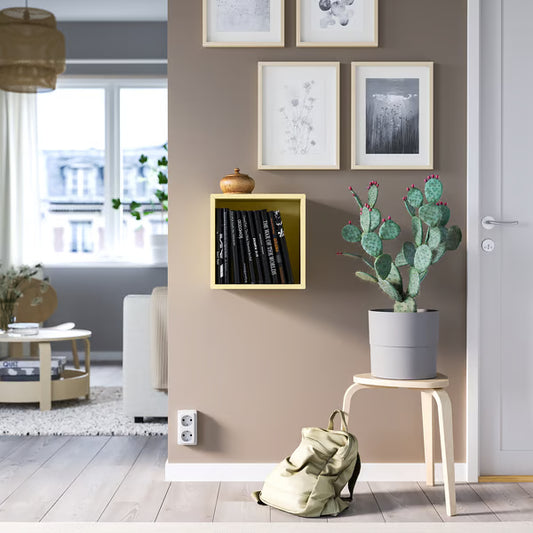 خزانة مكعبات صغيرة – صفراء – 35×25×35 سم