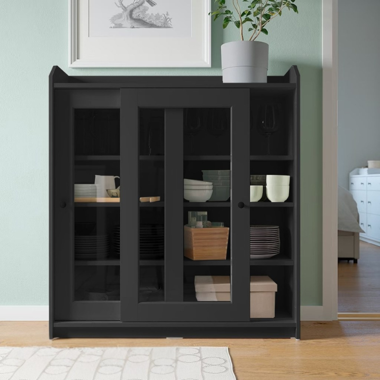 Rakva Black Storage unit -116cm × 36cm × 105cm.