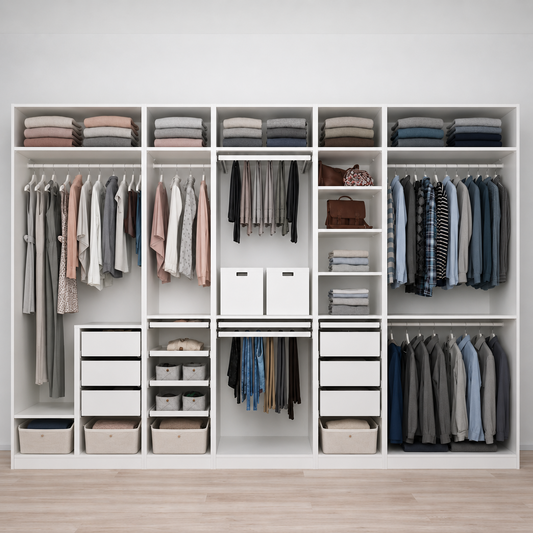 MIX Complete open wardrobe 300x40x240cm