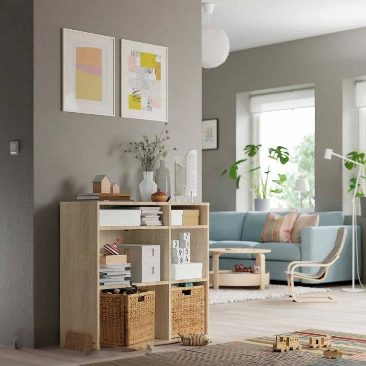 Expona Oak Display Unit – 4-Shelf - 90cm x37cm x95cm.