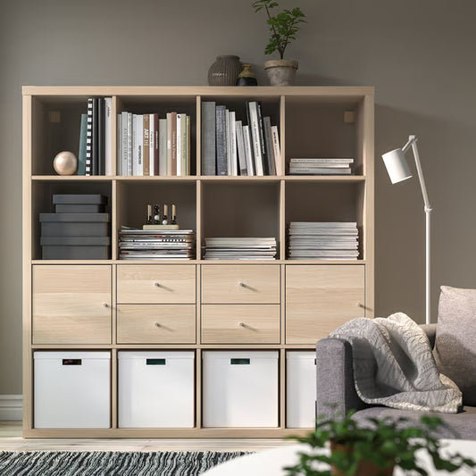 Kseries Shelving unit with 4 drawers & 2 cabinet, 147x39x147cm