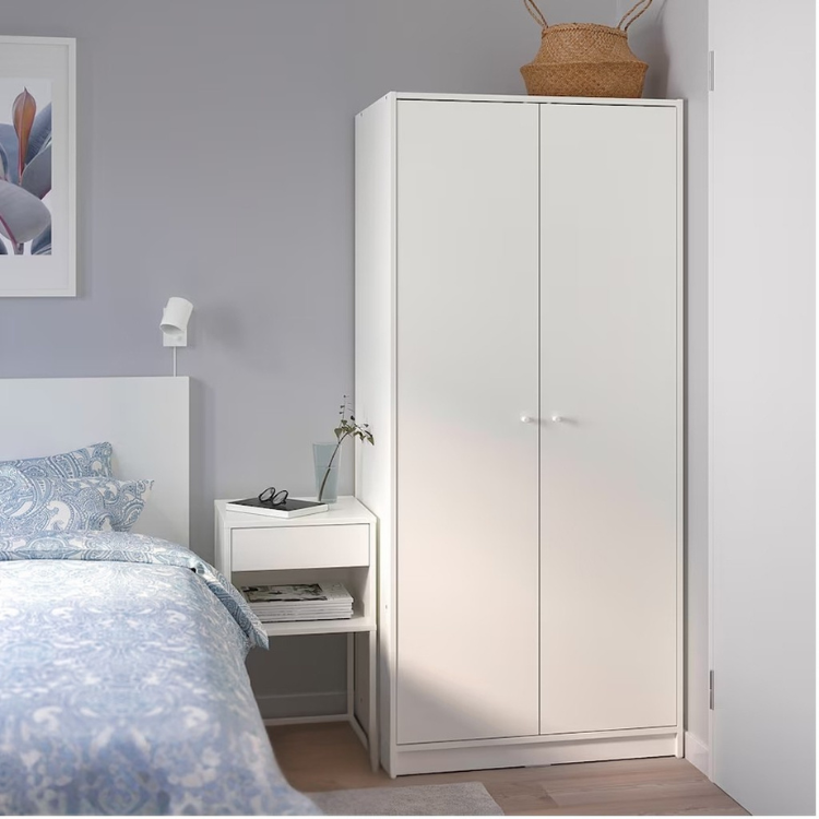 Max White Wardrobe – 80x40x176cm