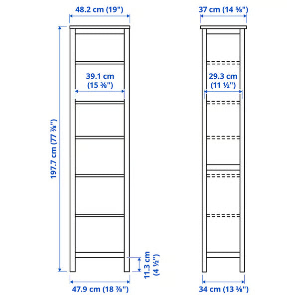 Hymnes Bookcase/Display Unit, 49x37x197cm