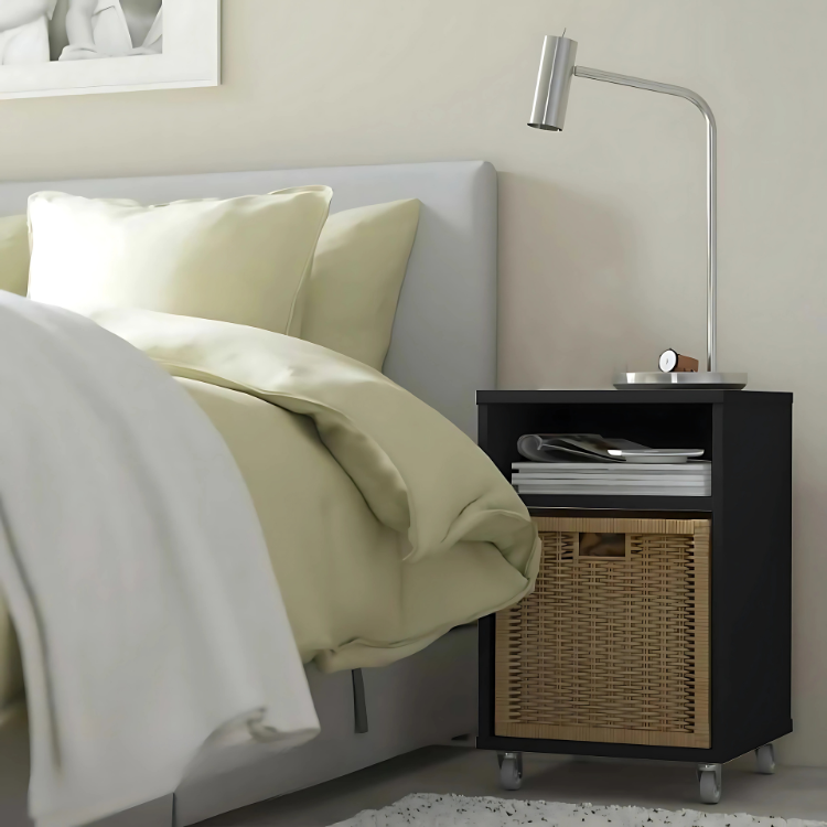 Black Nightstand - 52cm x40cm x40cm.