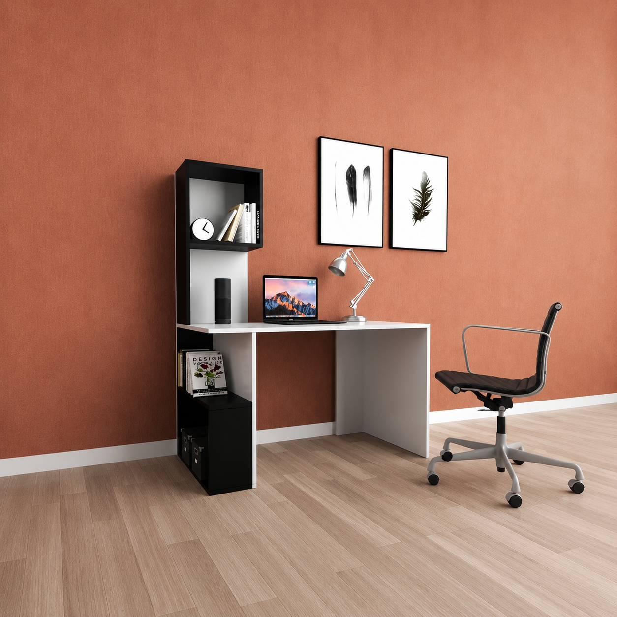 Monolith Two-Tone Tower Workstation, 140x50x140 cm