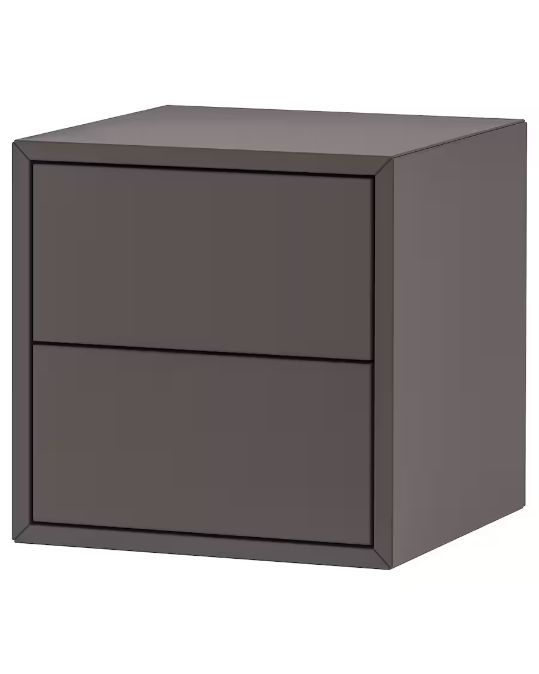 DuoDraw – Cabinet with 2 Drawers – Dark Grey – 35×35×35 cm