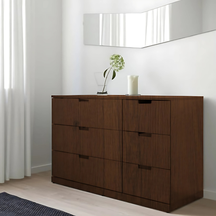 Cherry Chest of 6 Drawer - 75cm × 42cm × 120cm.