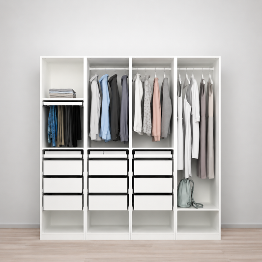 MIX open wardrobe combination, 160x40x200cm