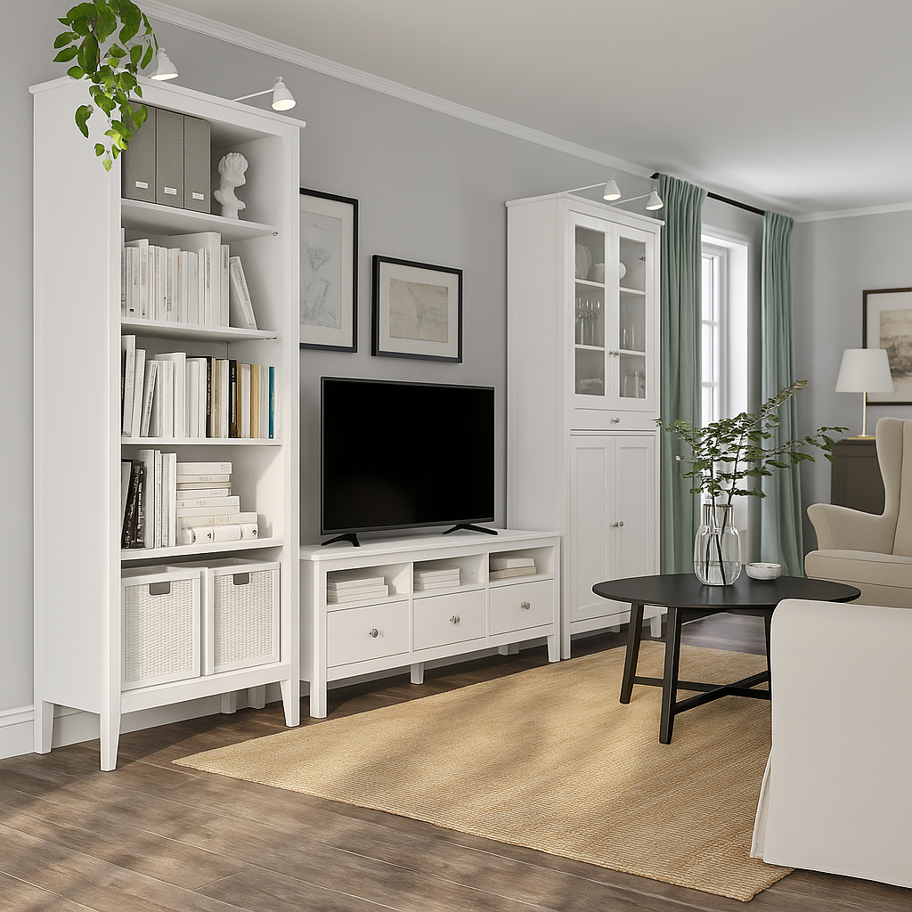 ID521 White TV Set – 246cm x 40cm x 211cm