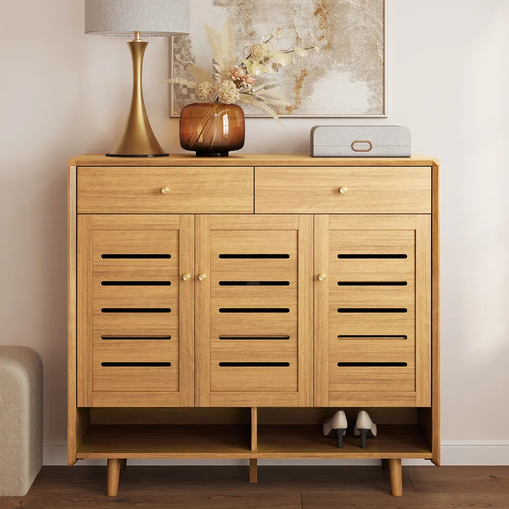 FlexiStep – Oak Shoe Cabinet - 120cm x 35cm x 105cm