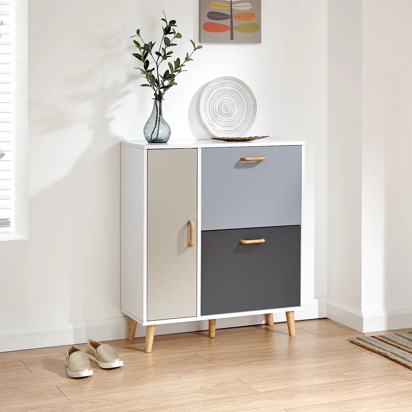DELTA Multi Color Shoe Storage - 90cm × 30cm × 75cm.