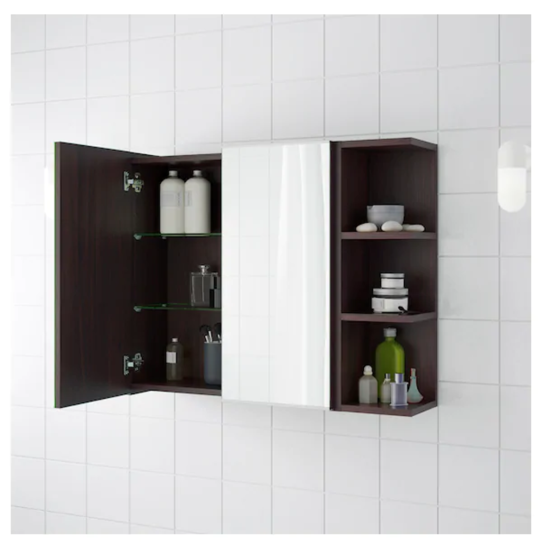 Lili Bathroom Shelve Unit Mirror door with side shelves – 80×20×60 cm