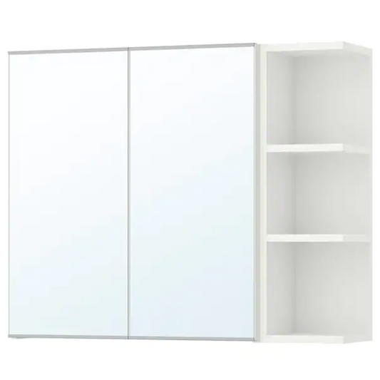 Lili Bathroom Shelve Unit Mirror door with side shelves – 80×20×60 cm