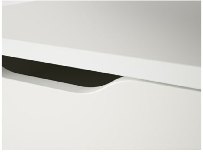MDF White Unit Drawer - 116cm × 40cm × 37cm.