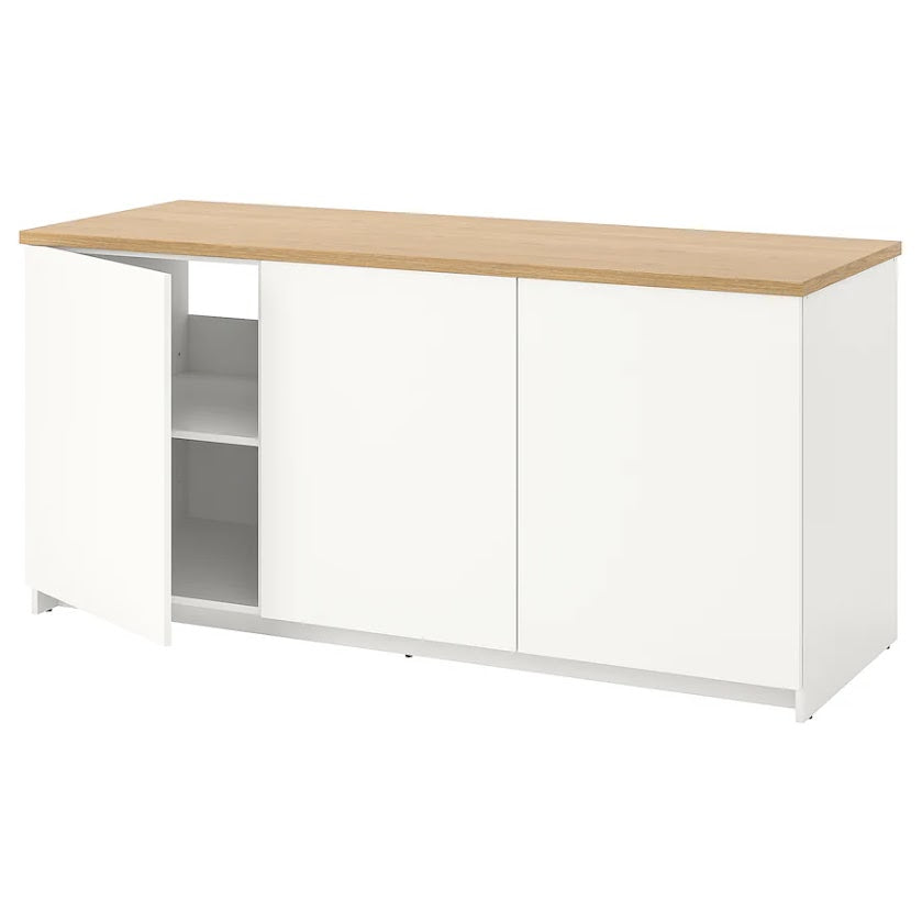 Kitchen Base Cabinet – White, Three Doors 180 x 60 x 90 cm