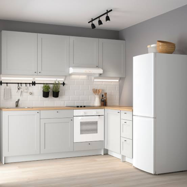 Corner Modular Kitchen – 240 x 160 cm, 3 Base Units + 3 Wall Cabinets