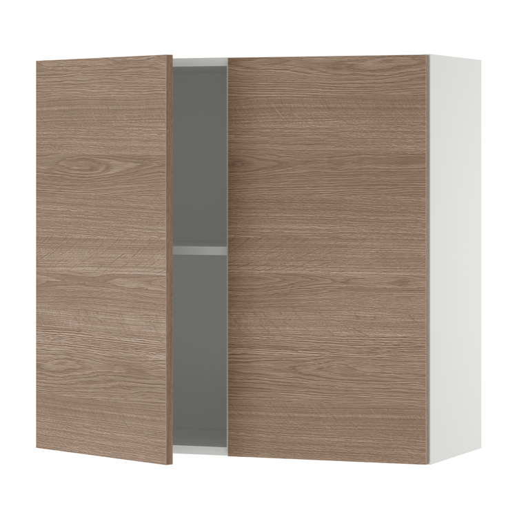 Kitchen Wall Cabinet - Two Doors – Brown 80 x 32 x 75 cm