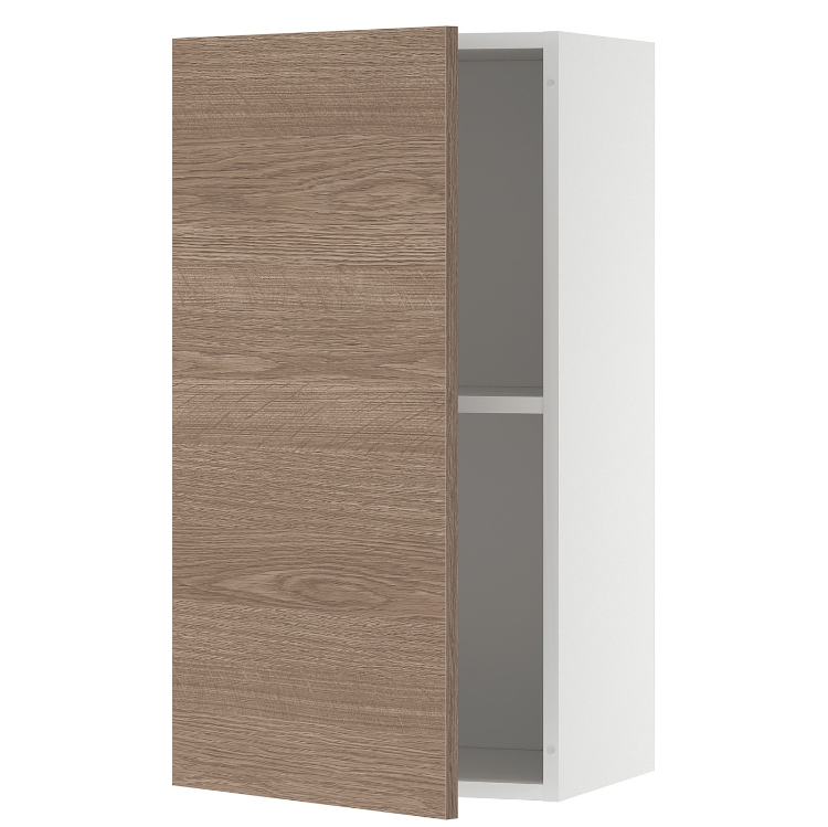 MDF White & Brown Wall Cabinet.