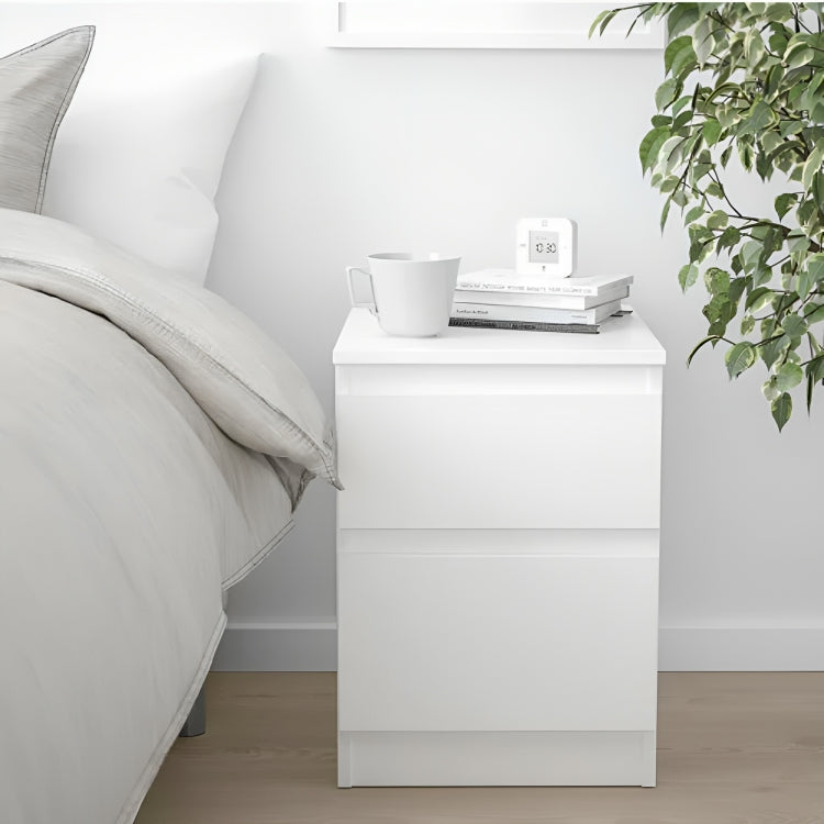 MDF White Commode - 51cm × 40cm × 34cm.