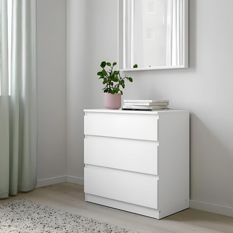 درج وحدة MDF أبيض - 70 سم × 40 سم × 40 سم.