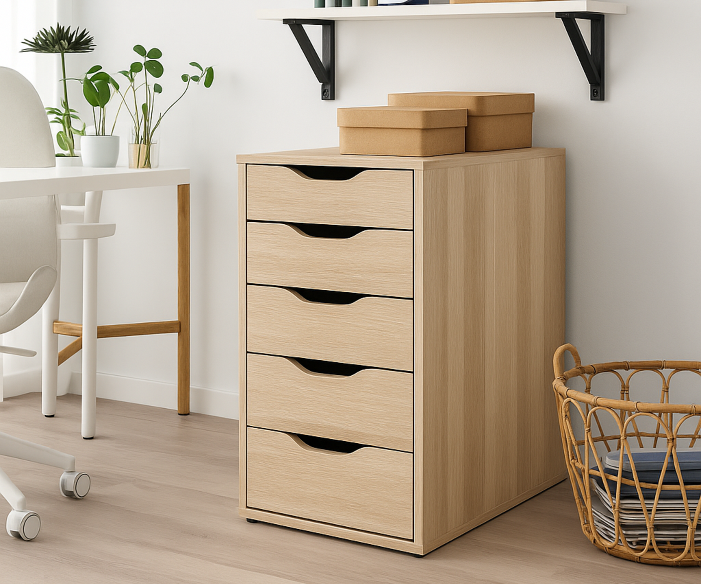 Oak Unit Drawer- 37cm × 40cm × 75cm.
