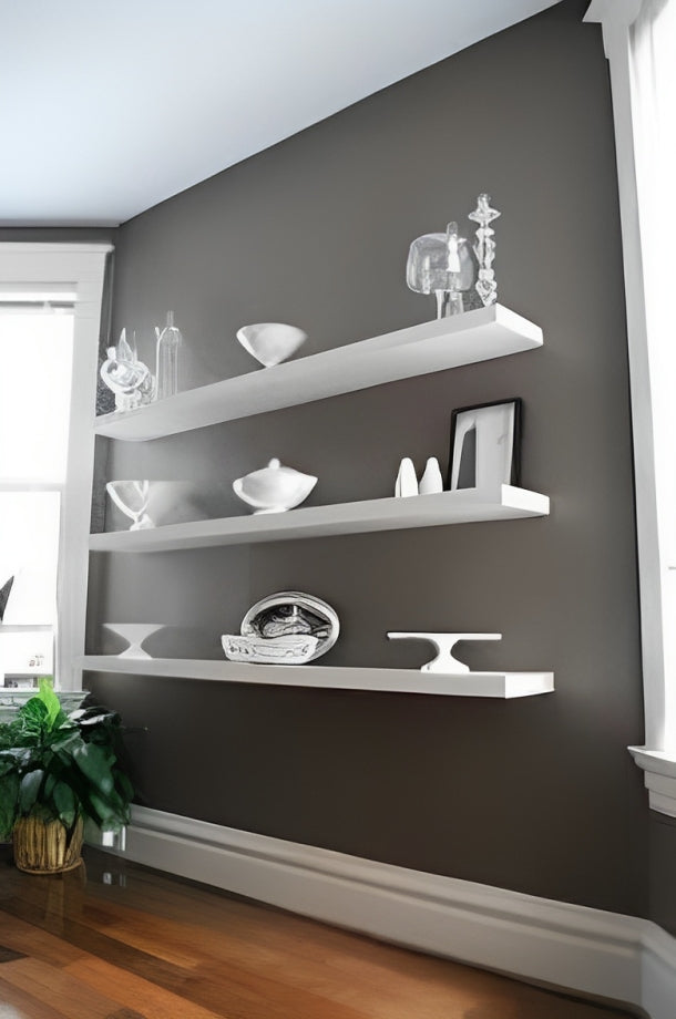 LUCK – White Wall Shelf 190×24×5 cm