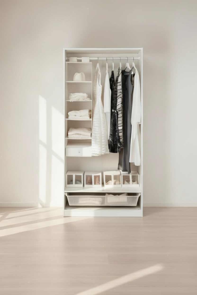 Max White Wardrobe – 100x58x200cm.