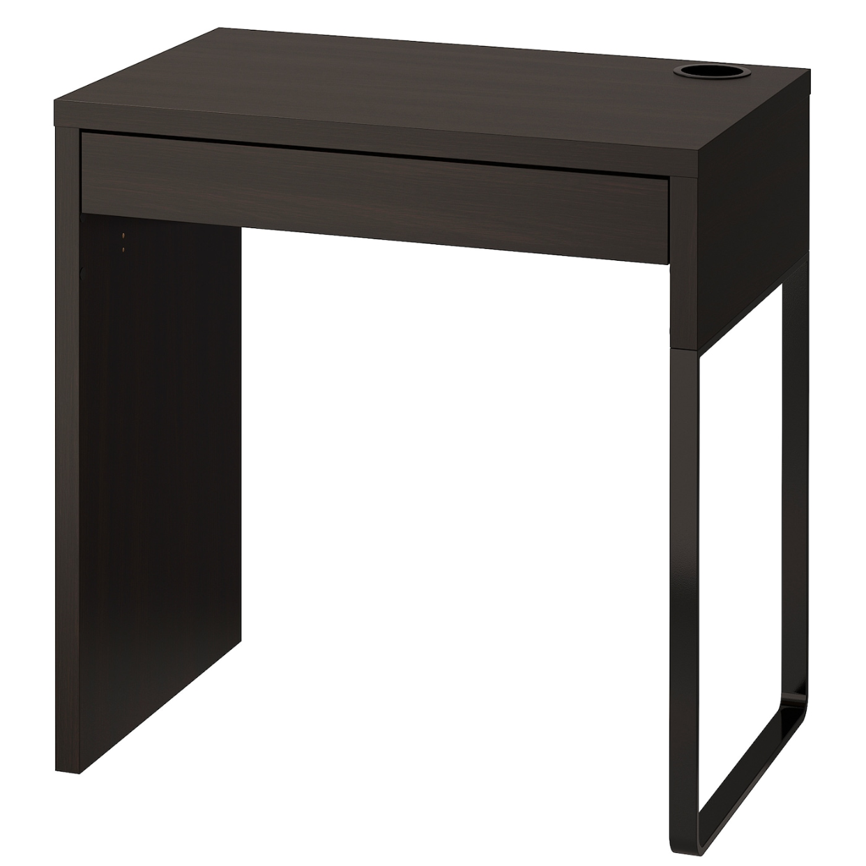 مكتب MDF أسود بني - 75 سم × 50 سم × 70 سم.