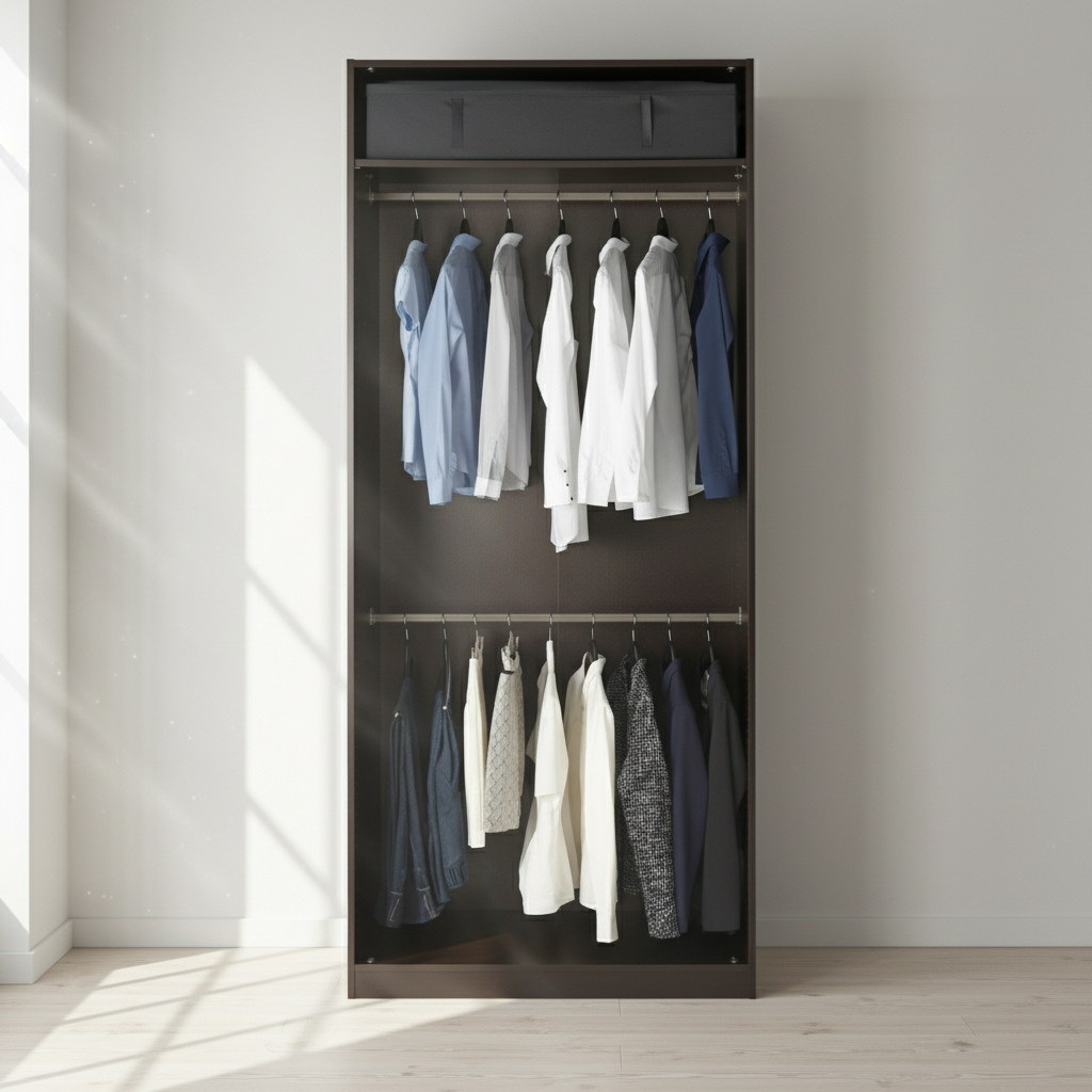 MaxH Brown Wardrobe – 100x58x240cm.