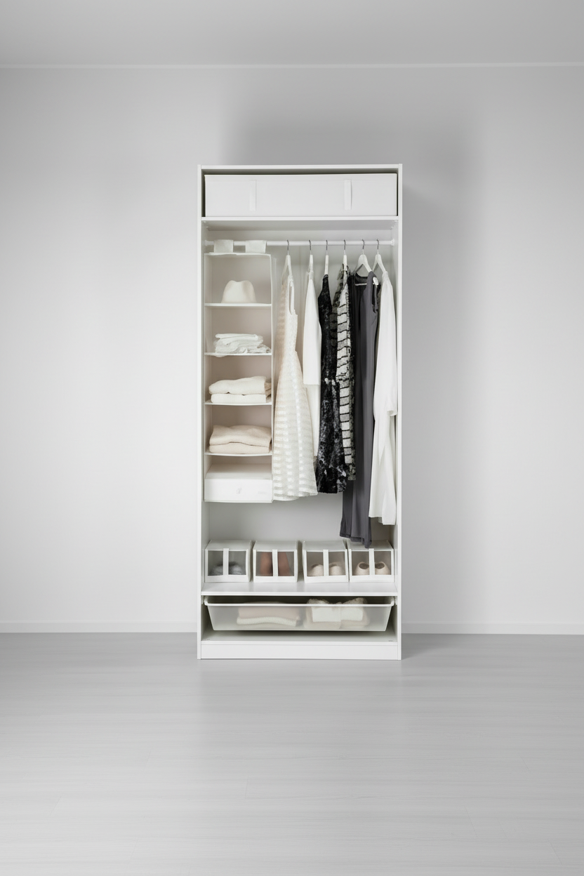 Max White Wardrobe – 100x58x240cm.