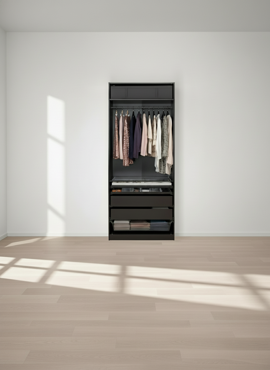 MaxH Brown Wardrobe – 100x58x240cm.