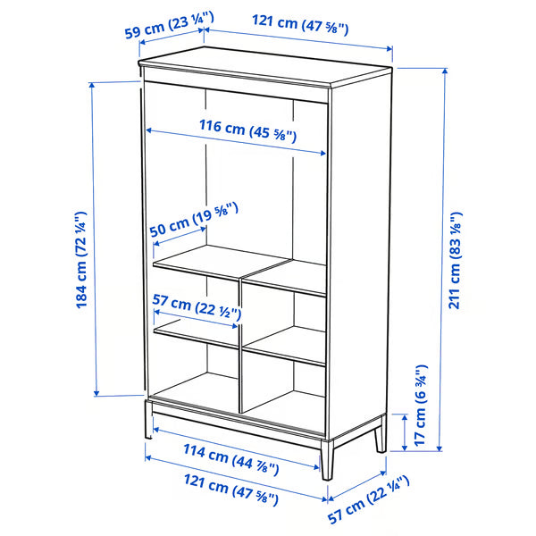 ID9 Brown Wardrobe – 121x59x211cm.