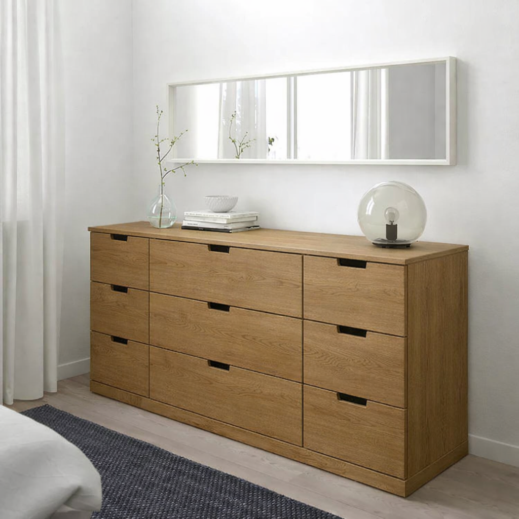 Storva Chest of 9 Drawer - 156×42×76cm