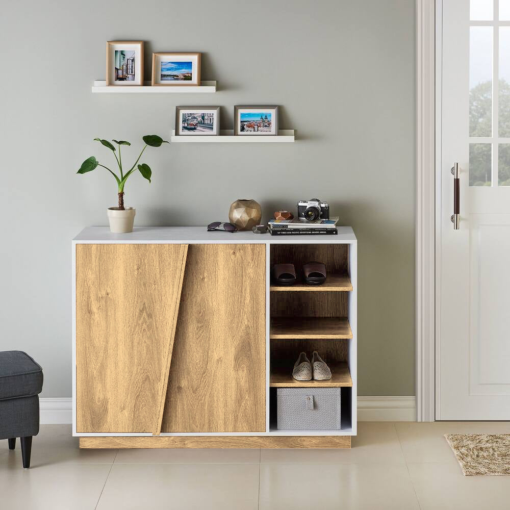 Beige Shoe Storage - 120cm x 40cm x 90cm