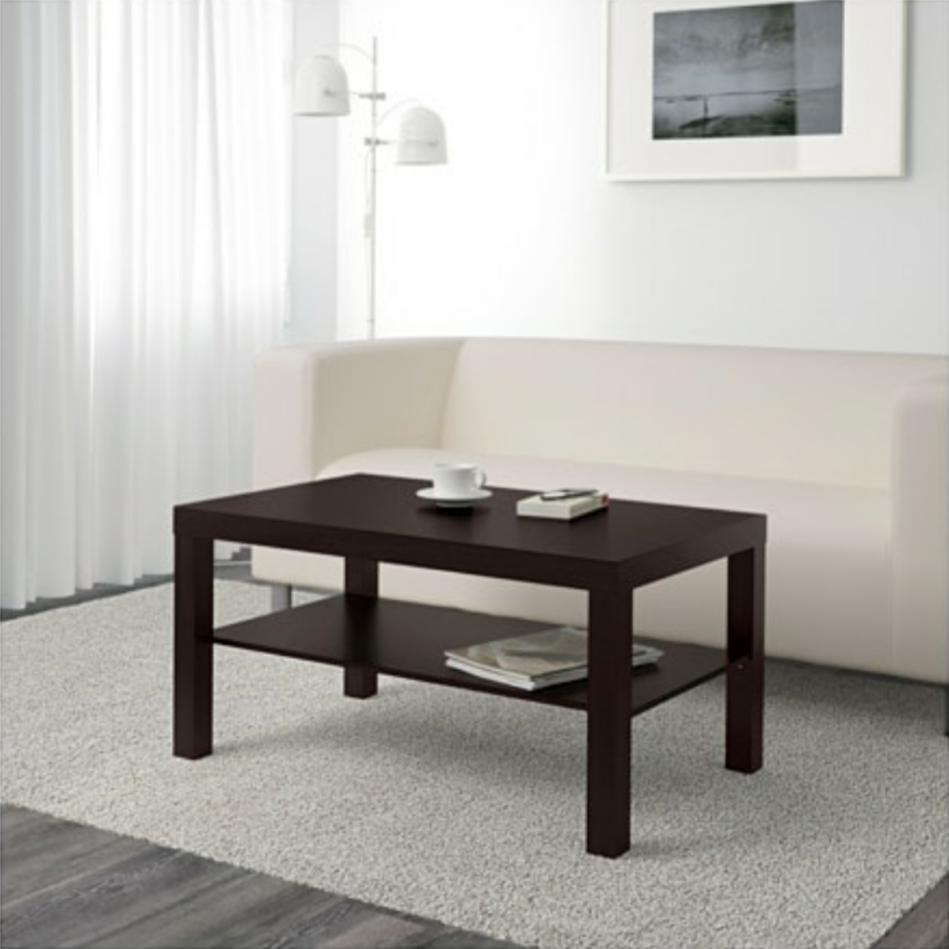 LUCK Coffee Table Brown & Black 55 x 90 x 45 cm