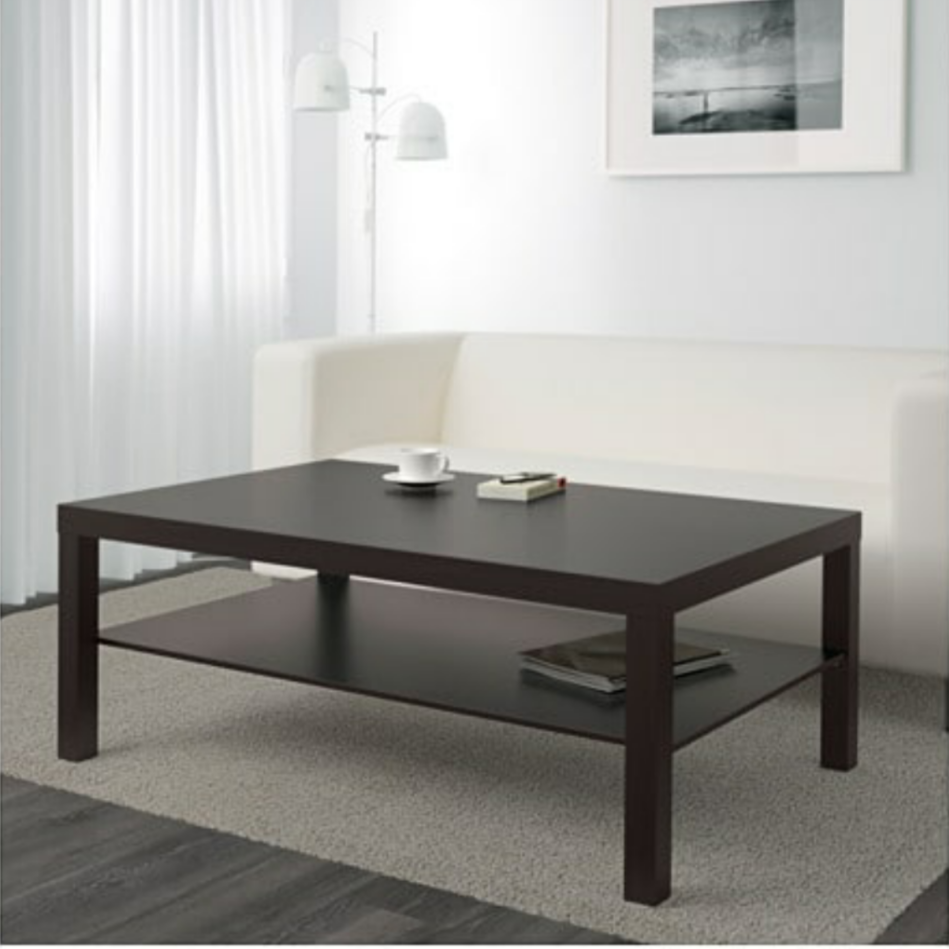 LUCK Coffee Table Brown & Black 78 x 118 x 45 cm